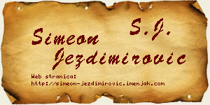 Simeon Jezdimirović vizit kartica